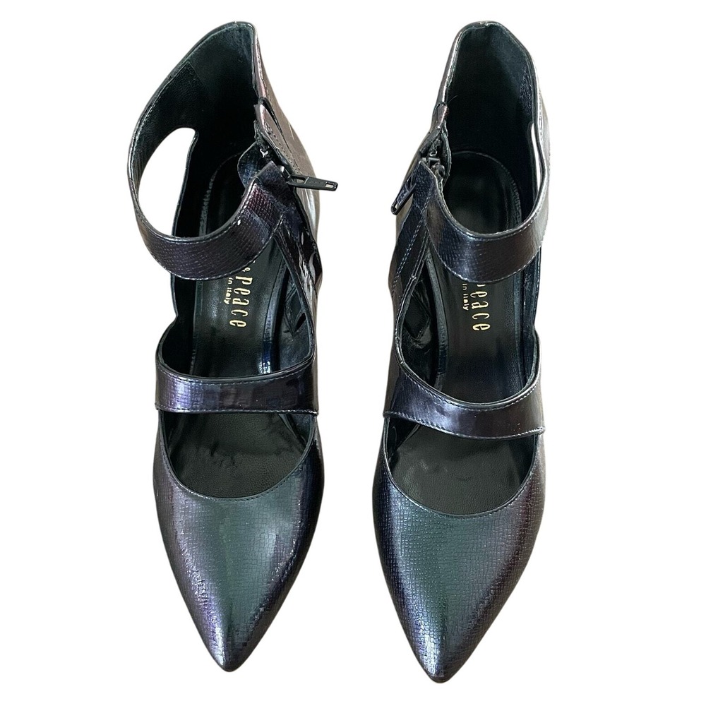 Joy & Peace Pointed Toe‎ Ankle Strap Heels Stiletto Party Shoes Size 37